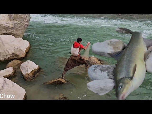 "A Brave Fisherman in the Winter Cold: How He Catches Fish for His Family"