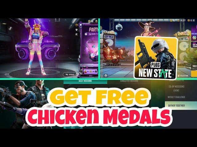  PUBG NEW STATE NEW REDEEM CODE  HOW TO GET FREE CHICKEN MEDALS IN PUBG NEW STATE