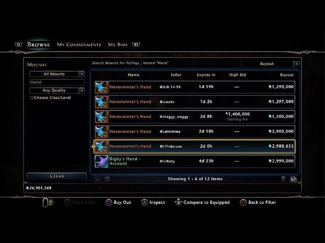 Neverwinter What I have Been Buying in the Auction House