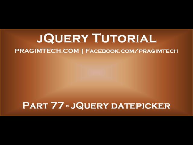 jQuery datepicker in asp net