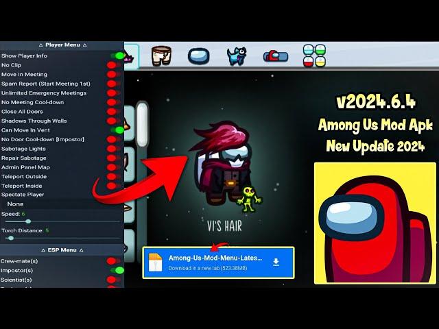 Among Us Mod Apk 2024.6.4 Latest Version 2024 - Unlock All Skins, God Mode - Among Us Mod Menu 2024