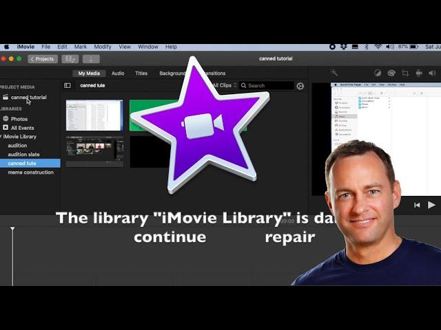 Delete iMovie files to free up disk space