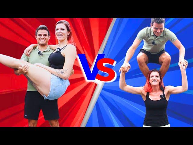 Lift And Carry Challenge With Tall Girlfriend