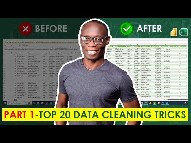Part 1: Top 20 Data Cleaning Tricks in 2024 - Excel / Power BI
