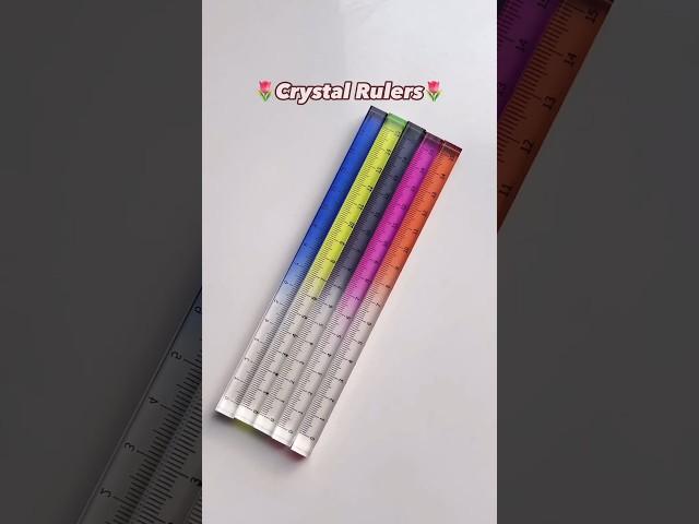 Unboxing Crystal Rulers  #schoolsupplies #stationery #shorts #scale #fancystationery #viralshorts