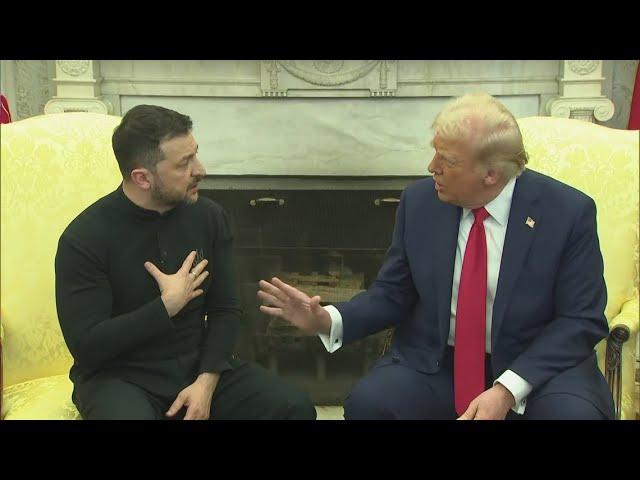 WATCH: Meeting with President Donald Trump, Volodymyr Zelenskyy turns into shouting match