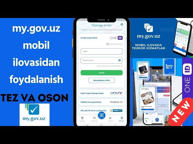 my.gov.uz  mobil ILOVASINI yuklash va ISHLATISH (2024-2025)