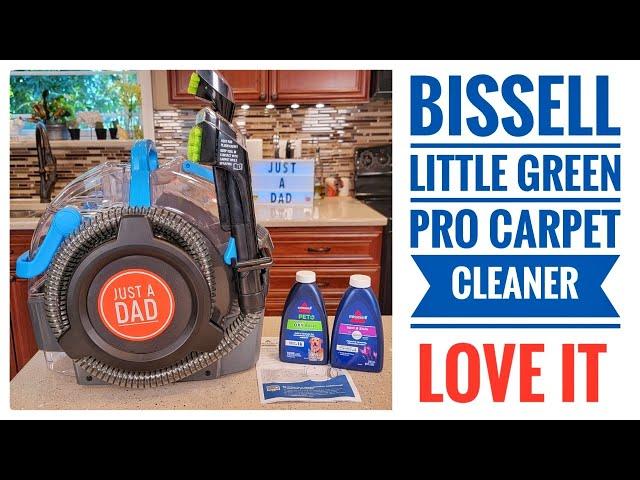 I LOVE Bissell Little Green Pro Portable Carpet Spot Cleaner REVIEW Removes Chocolate Jelly Ketchup