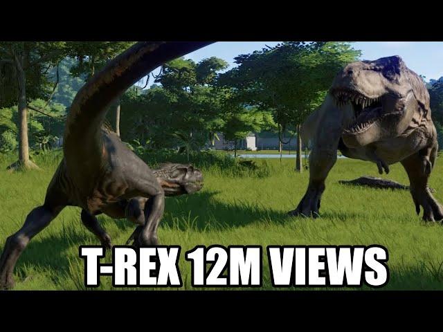 T-Rex(Modified) VS All Carnivores - Jurassic World Evolution