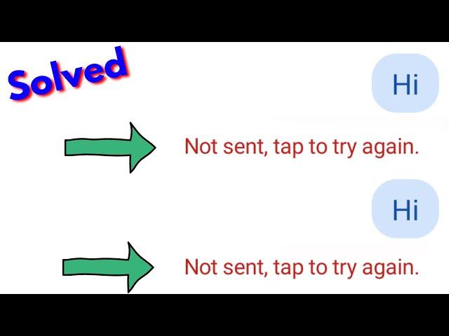 Fix not sent tap to try again in android mobile | solve text message not sending problem