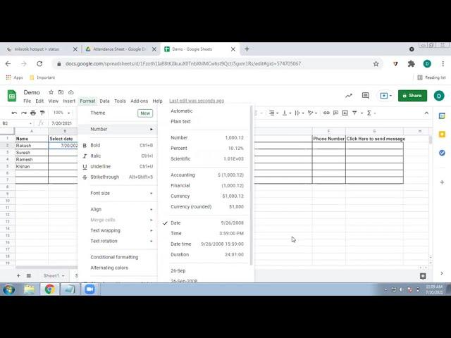 From Google Sheet to Whatsapp ( No add ons. Completely free)