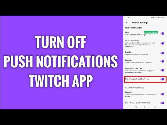 How To Turn Off Push Notifications On Twitch App