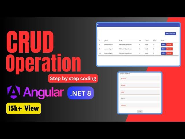 Angular CRUD Operation with .NET 8 Web API, Entity Framework Core | Project Tutorial in Hindi