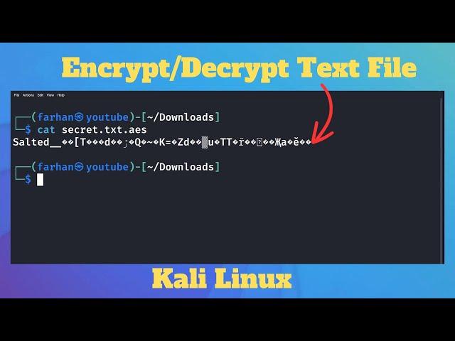 How to ENCRYPT and DECRYPT Text File on Kali Linux