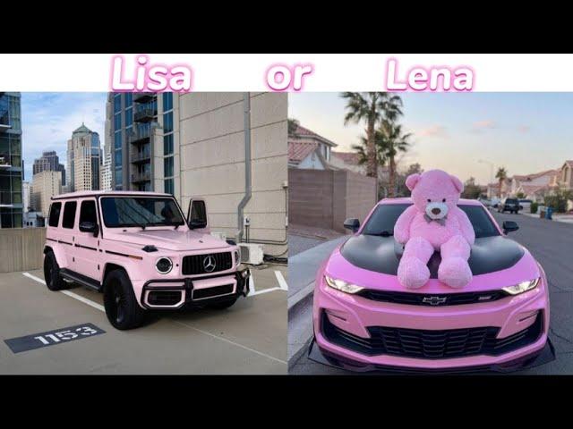 Lisa or Lena [beautiful car, fancy dresses,delicious food, korean clothes...]choose one