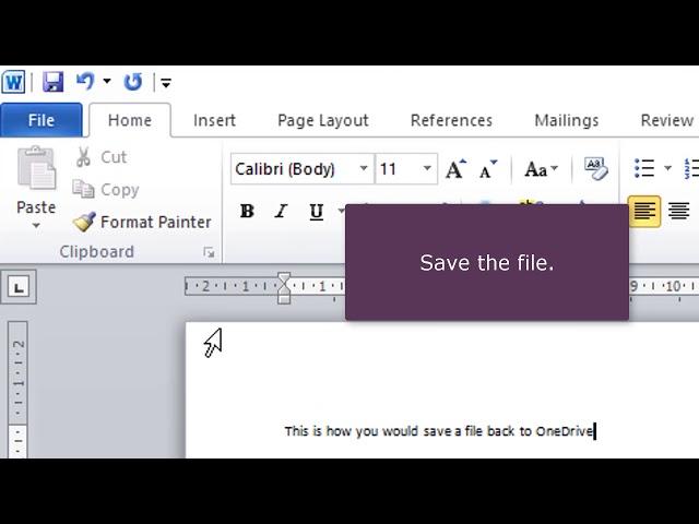 How to save files to OneDrive