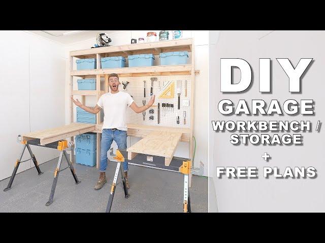 DIY GARAGE STORAGE / WORKBENCH | MODERN BUILDS