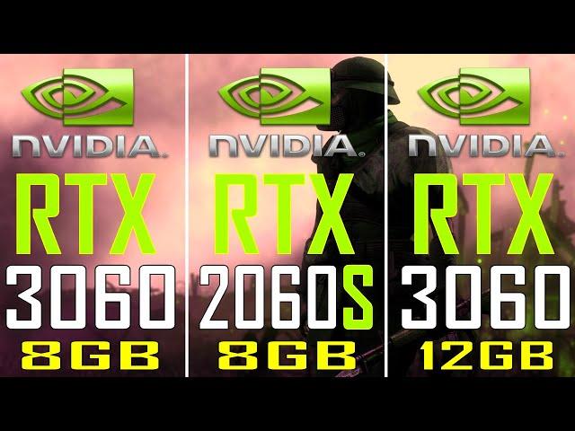 RTX 3060 (8GB) vs RTX 2060 SUPER (8GB)  vs RTX 3060 (12GB)  || PC GAMES TEST ||