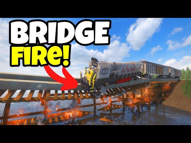 Testing a Heavy Train VS A WEAK FIRE BRIDGE! Teardown