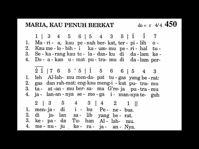 450. MARIA, KAU PENUH BERKAT | Lagu Masa Adven | Puji Syukur Katolik