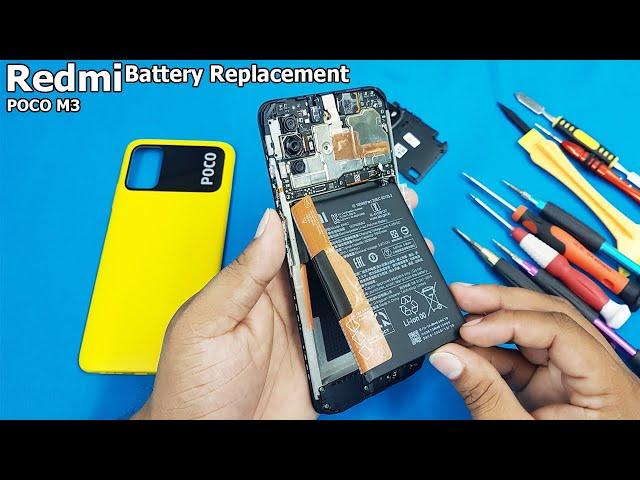 Xiaomi Redmi Mobile Battery Replacement | How to Replace Mi Poco M3 Battery