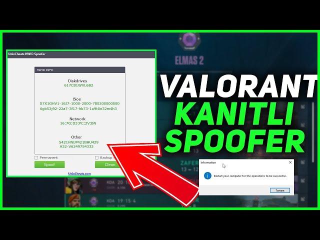 Valorant Spoofer 2024 - Yeni Hwid Banını Kaldırma (KANITLI VİDEO) Tüm Anakartlarda Çalışır