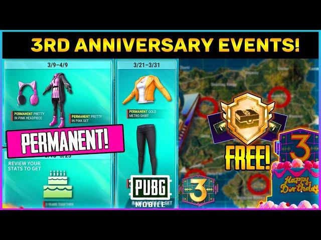 3rd Anniversary Cake Event + Free Permanent Title In Pubg Mobile || Open Sesame Achievement Fixed.