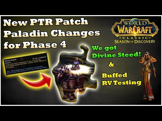 New Paladin PTR Changes: Divine Steed & Ret Rune buffs [WoW SoD P4]