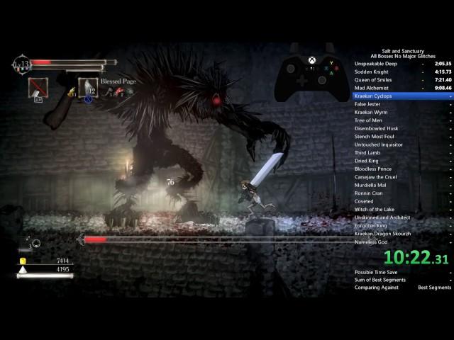 Salt and Sanctuary All Bosses No Major Glitches 59:13 RTA