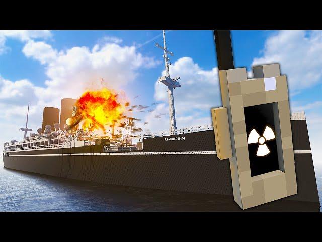 Using a NUKE to Destroy a SHIP - Teardown Mods Gameplay