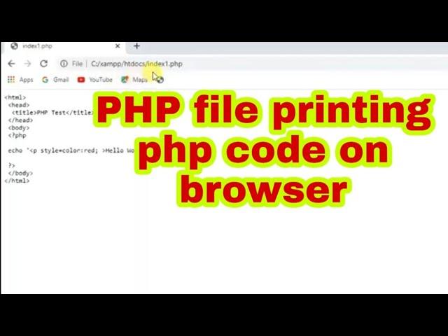 FIX PHP code coming back on browser as is it, problem in printing php code "hello  world"
