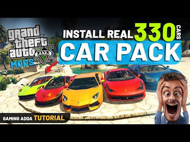 How to Install REAL CARS in GTA 5! 330 CARS 2022 GTA 5 Car Pack Tutorial 