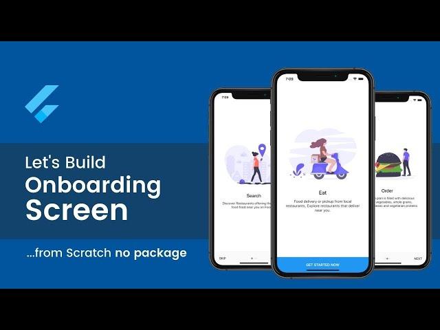 Flutter Onboarding Screen Design from Scratch without any library | Flutter Tutorial For Beginners