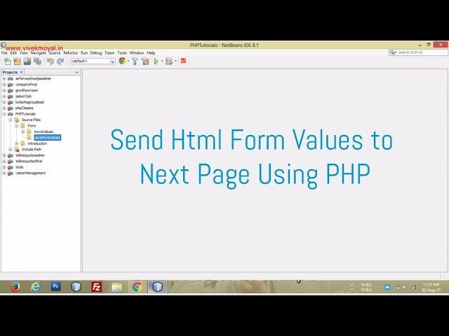 Send values to the Next Page Using PHP