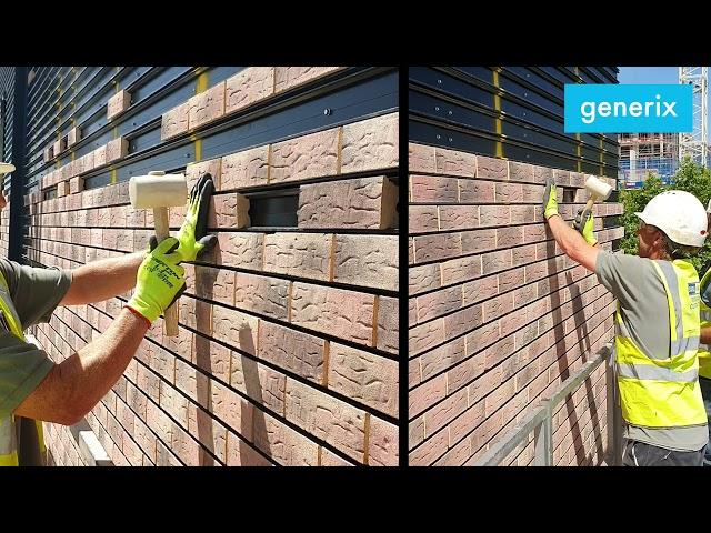 Genbrix - Mechanically-fixed Brick cladding system from Generix Facades.