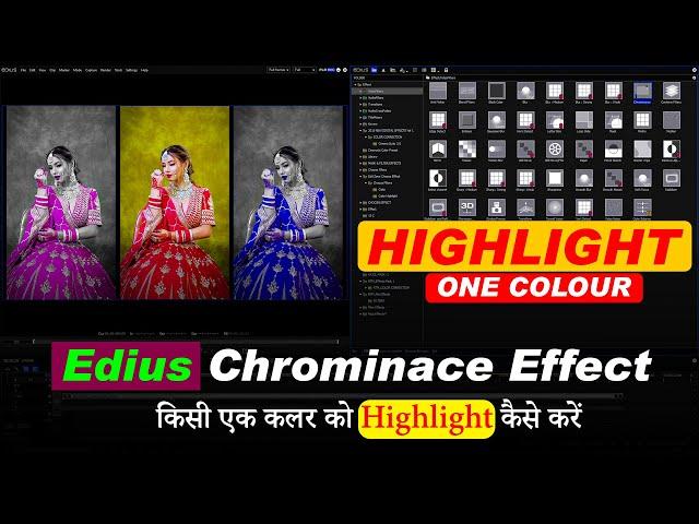 How To Highlight One Colour In Video | Chrominance Effect In Edius | Edius Video Editing | Edius