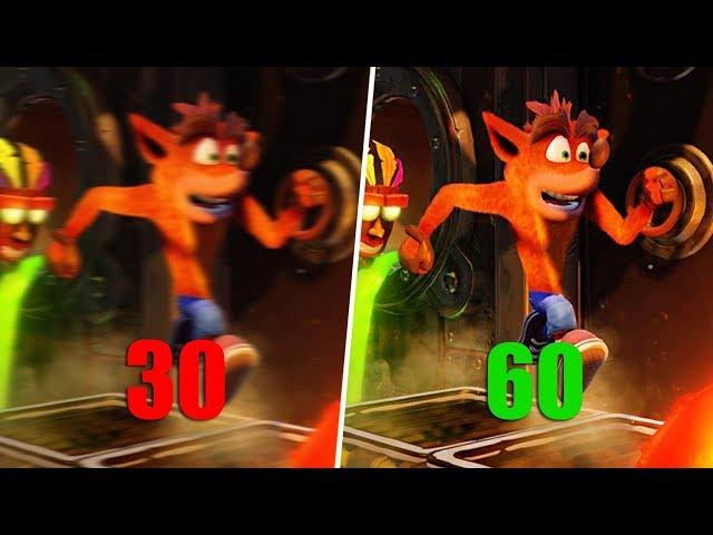 60fps in Nitro-Fueled? - Crash Bandicoot 30fps VS 60fps Comparison (Horizontal movement)