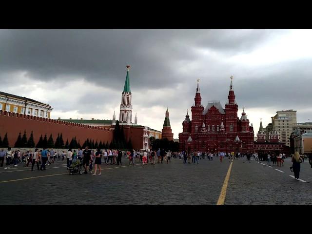 Walking on the Red Square in Moscow