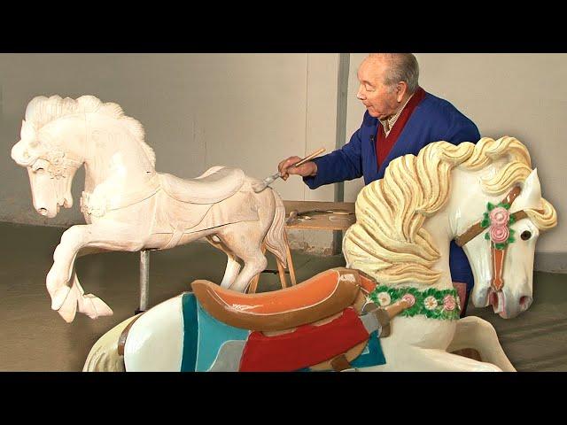 Rocking horses for fairs and carousels. Artisanal elaboration with wood | Lost trades | Documentary