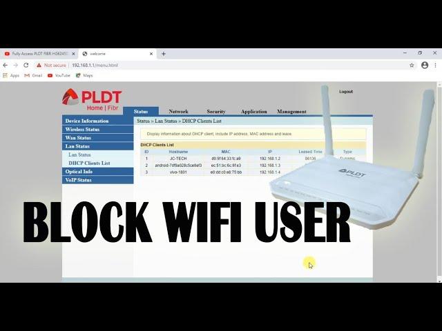 Block Wifi User in PLDT FIBR HG6245D rp2613 | ALL PLDT FIBR model