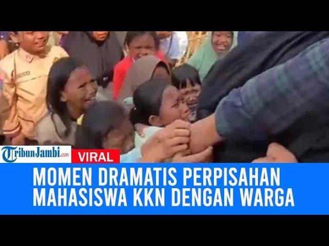 Viral Momen Perpisahan Mahasiswa KKN Dengan Warga Setempat, Diwarnai Aksi Saling Tarik, Isak Tangis