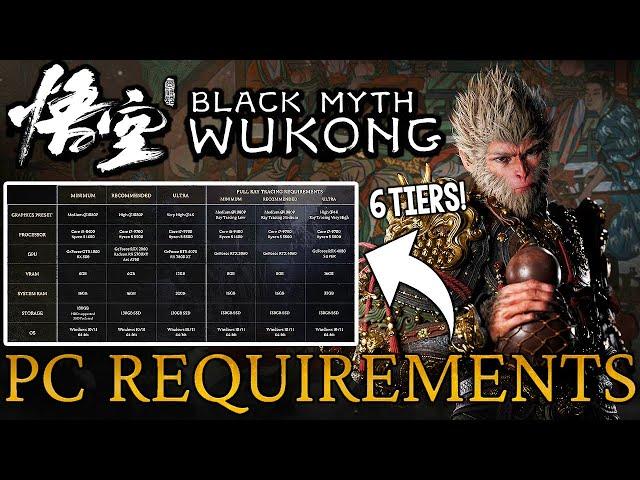 Black Myth Wukong FULL PC System Requirements Breakdown - NASA PC For MAX Settings!