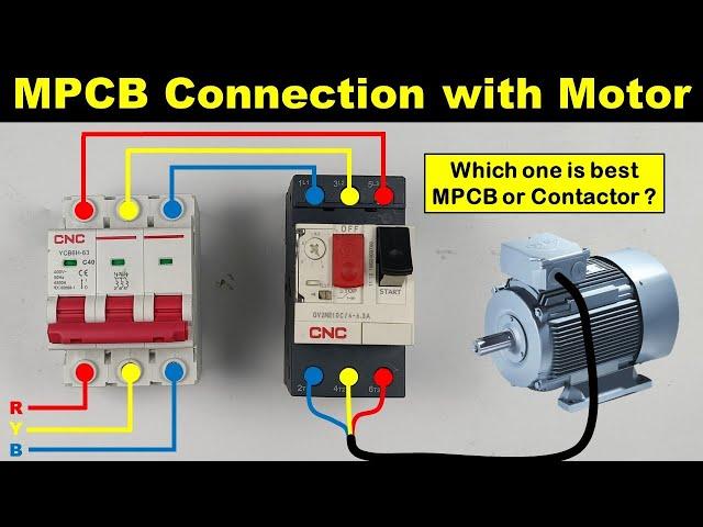 MPCB Direct Connection with Motor Without Using Contactor and overload relay @TheElectricalGuy