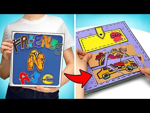 COOL DIY Alphabet Lore A-Z Playbook! FUN Games 