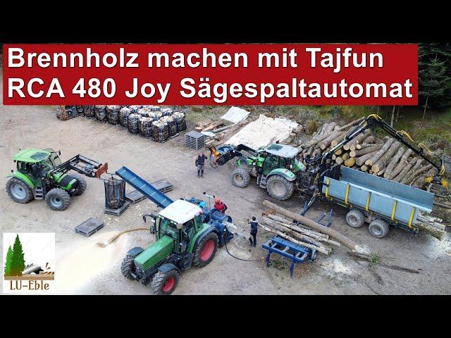 Brennholz machen mit Tajfun RCA 480 Joy | Sägespaltautomat | Fendt | Deutz-Fahr