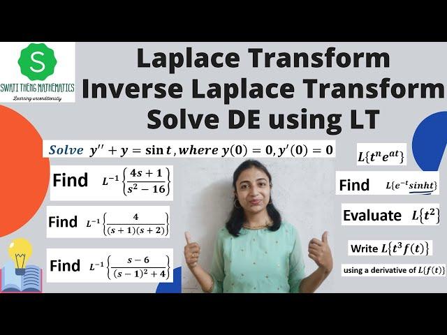 Laplace Transform engineering problems and solutions || Solve LT, find laplace inverse and solve DE