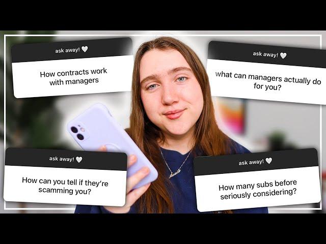 YOUTUBE MANAGERS 101: when to get a manager, sponsorships, contracts...