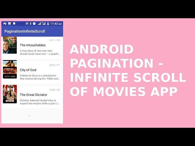 ANDROID PAGINATION - INFINITE SCROLL OF MOVIES APP