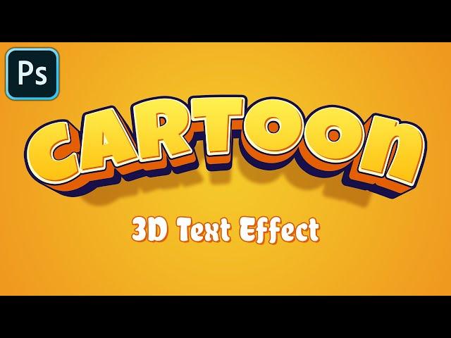 Cartoon 3D Text Effect in Photoshop Tutorial