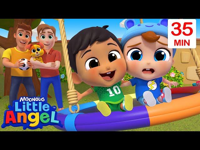 Outdoor Playtime on the Swing! | Manny & Baby John + More @LittleAngel Kids Songs & Nursery Rhymes